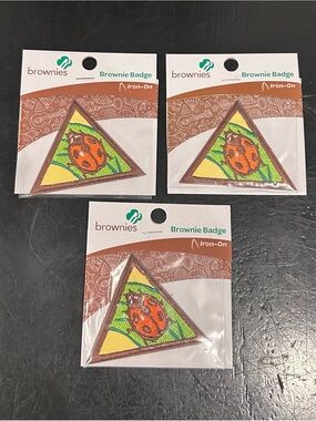 Girl Scouts Brownie Iron-On Bug Badge - NIP